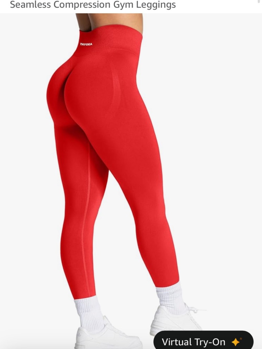 Tayoea Seamless Compression Leggings - Red